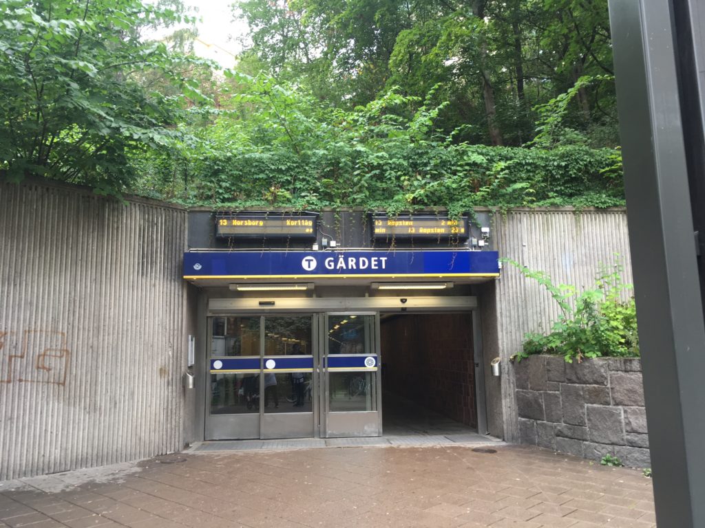 stockholm subway Gardet