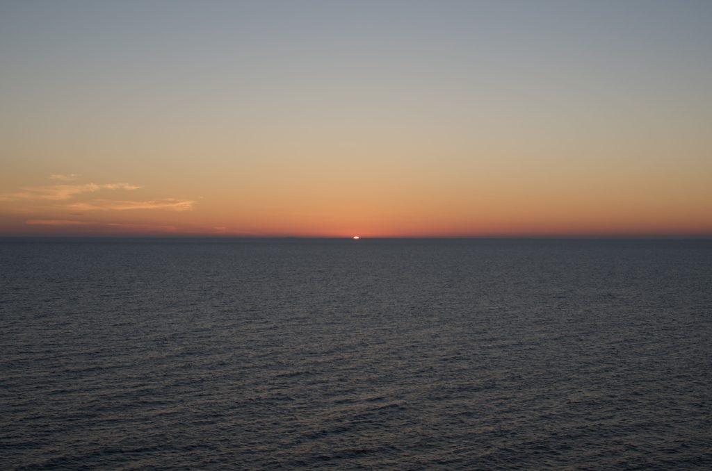sunset on Baltic sea