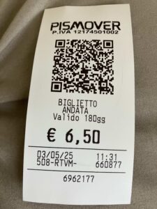 PISA mover ticket